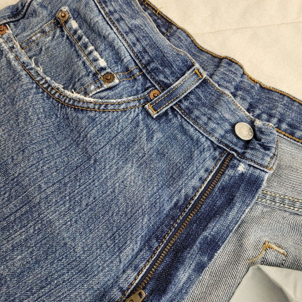 Levi's 550 Relaxed Long Shorts Women's 10 Denim Classic Mom High Waisted Vintage - Picture 10 of 13